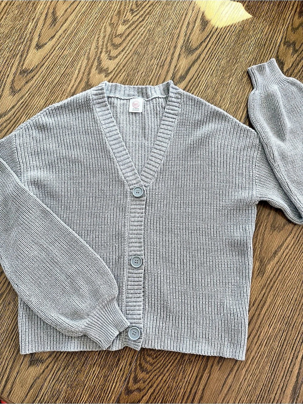 Wonder Nation Gray Cardigan Girls XL (14-16) Like New